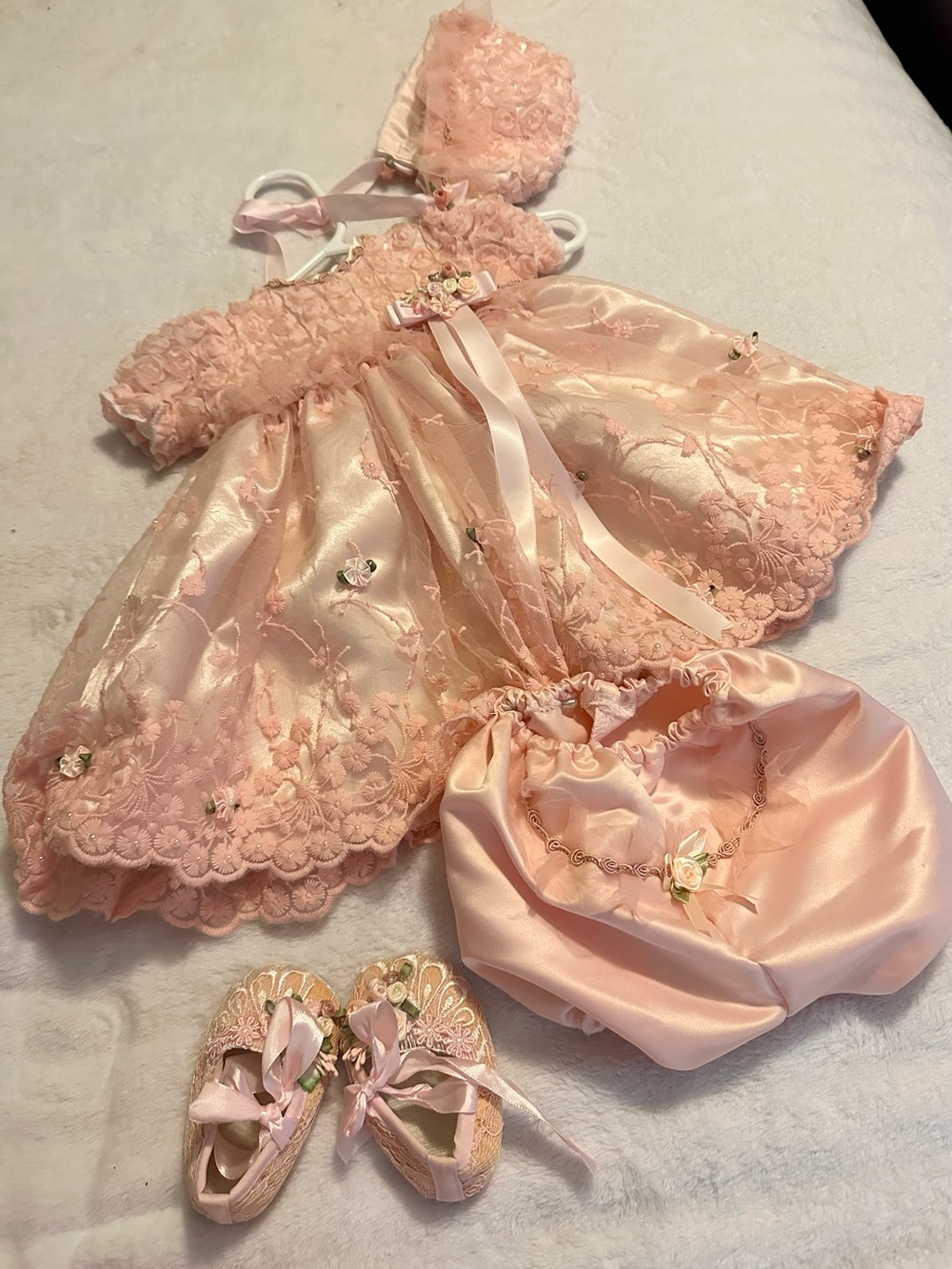 Delicate Pink Lace Flower-Trim Formal Dress Set for Kids